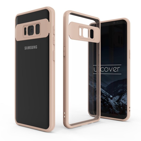 Urcover® Samsung Galaxy S8 Plus Simply Back Case Schale farbiger Rand Handyhülle
