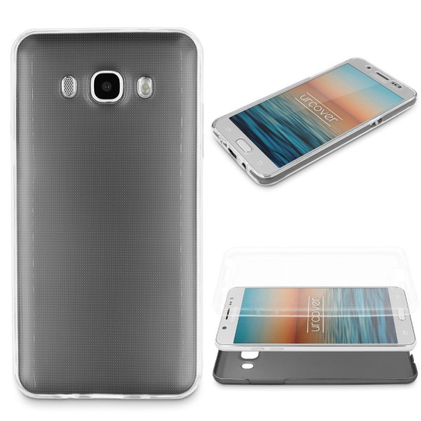 Samsung Galaxy J3 (2015) 360 GRAD RUNDUM SCHUTZ Metalloptik TPU Hülle Cover Case