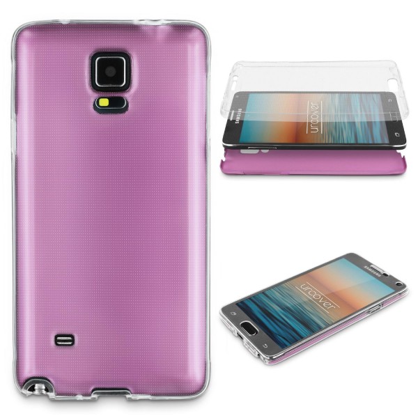 Samsung Galaxy Note 4 360 GRAD RUNDUM SCHUTZ Metalloptik Slim Hülle Cover Case