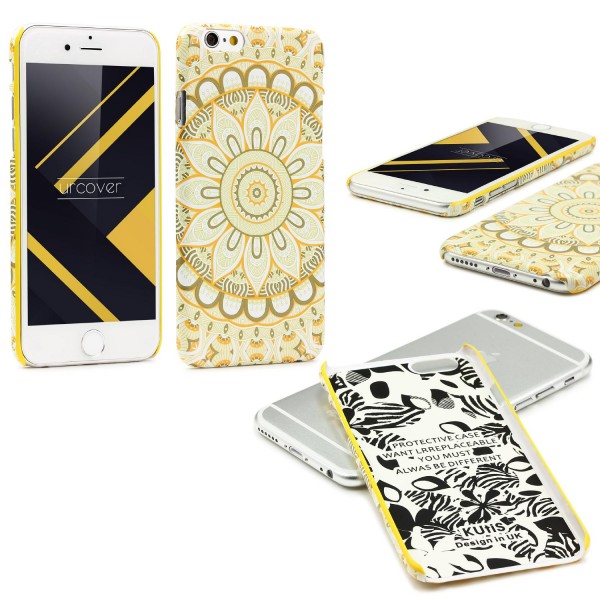 Urcover® Apple iPhone 6 / 6s Mandala Schutz Hülle Back Case Cover Schale Etui
