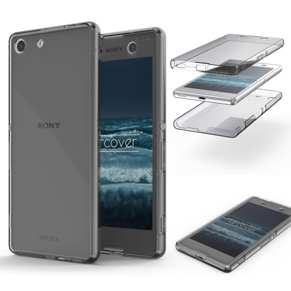 Sony Xperia M5 TPU Case 360 Grad rundum Schutz Hülle Full Etui Cover Touch Case