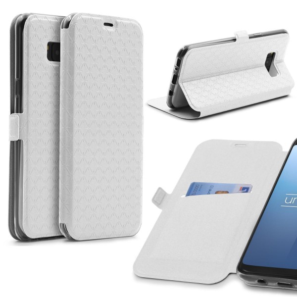 Samsung Galaxy S8 Plus Handy Schutz Hülle Sichtfenster Kartenfach Standfunktion