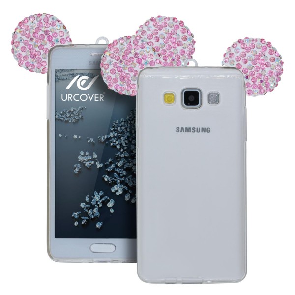 Samsung Galaxy A5 (2015) Maus Strass Ohren Bling Ear Schutz Hülle Glitzer Cover
