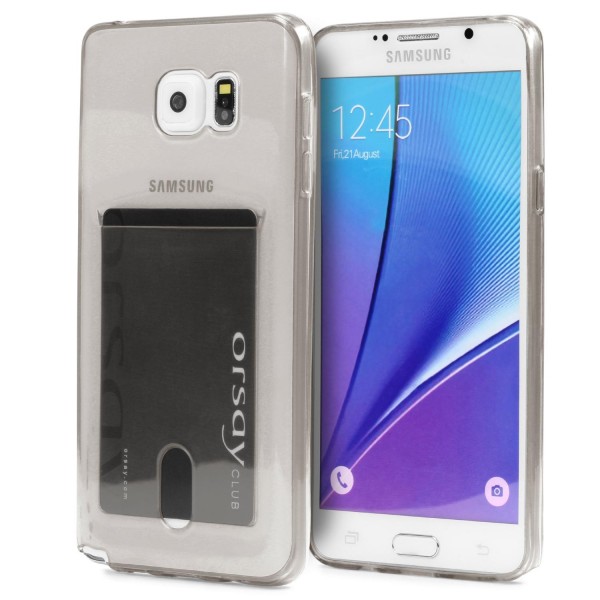 Urcover® Handy Schutz Hülle Samsung Galaxy Note 5 Kartenfach Silikon Case Cover
