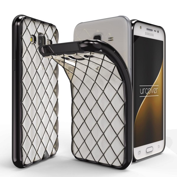 Urcover® Samsung Galaxy J3 (2015) Schutz Hülle Quilted Diamond Design Case Cover