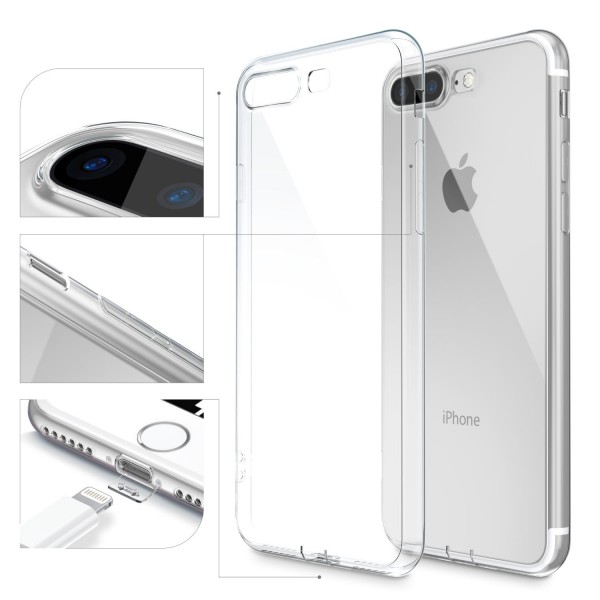 Apple iPhone 7 Plus Ultra Slim Backcase Kamera Schutz Hülle Silikon Cover Case