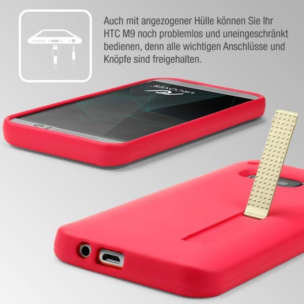 Urcover® HTC One M9 Schutz Hülle mit Standfunktion Soft Case Cover Tasche Etui