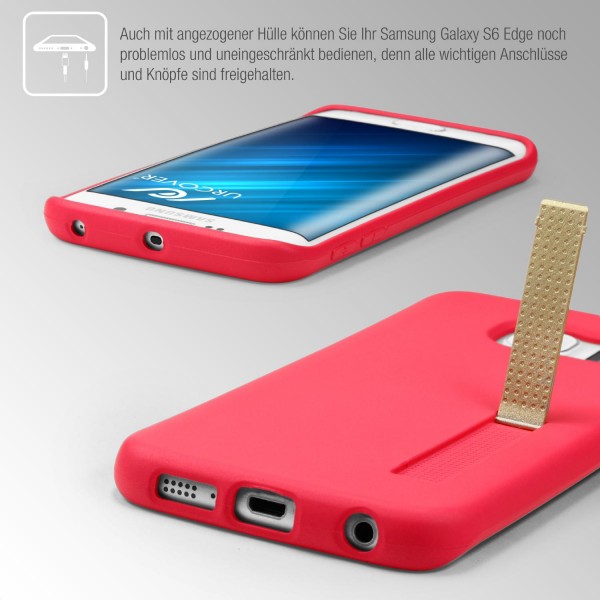 Urcover® Samsung Galaxy S6 Edge Schutz Hülle mit Standfunktion Soft Case Cover