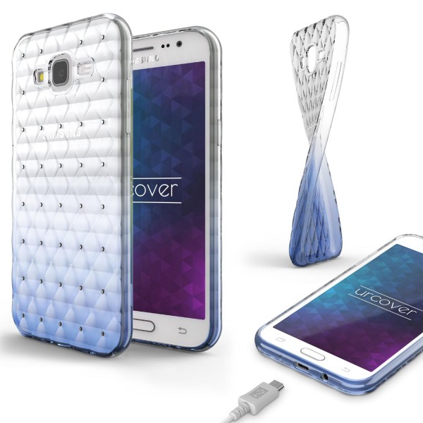 Samsung Galaxy J3 (2015) Luxus TPU Handy Hülle Schutz Cover Glitzer Diamant Case