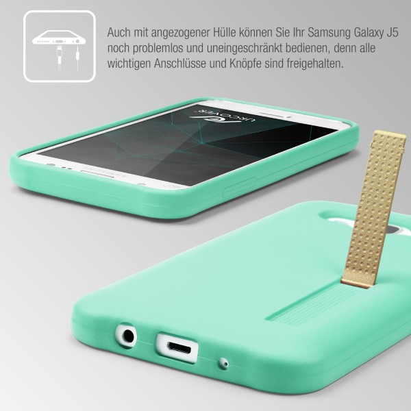 Urcover® Samsung Galaxy J7 (2015) Schutz Hülle mit Standfunktion Soft Case Cover
