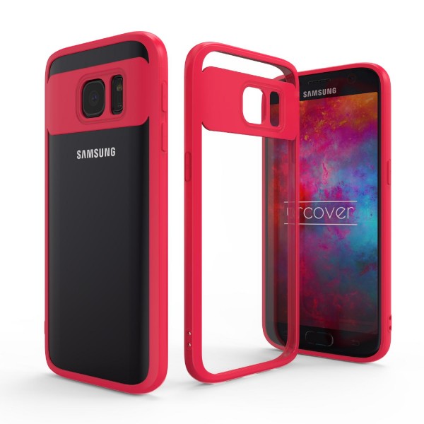 Urcover® Samsung Galaxy S7 Simply Back Cover Schale farbiger Rand Handyhülle