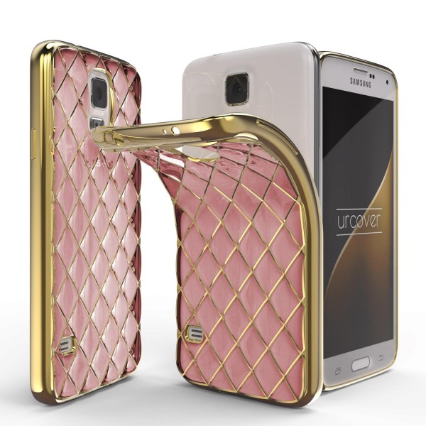 Urcover® Samsung Galaxy S5 Schutz Hülle Quilted Diamond Design Case Cover