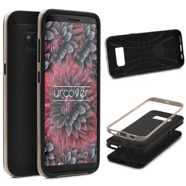 Samsung Galaxy S8 Plus Back Case Carbon Style Cover Dual Layer Schutzhülle TPU