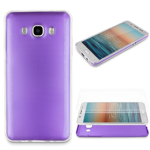 Samsung Galaxy J5 (2015) 360 GRAD RUNDUM SCHUTZ Metalloptik TPU Hülle Cover Case