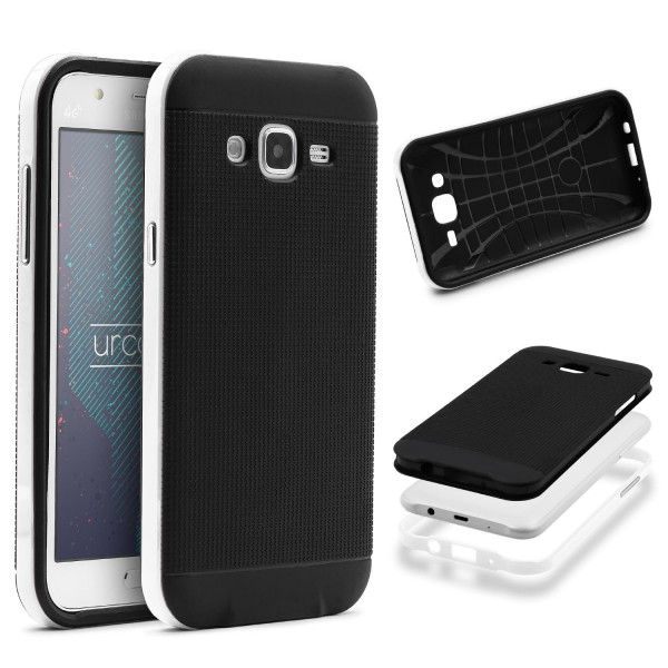 Samsung Galaxy J3 (2015) Schutz Hülle Carbon Style Karbon Optik TPU Case Cover