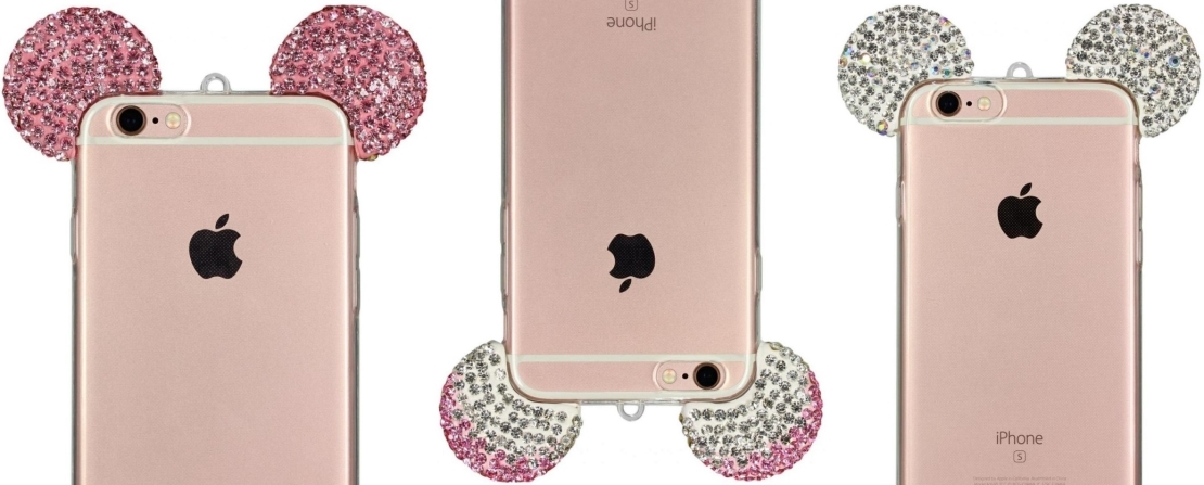 Bling Ear Mouse Case Variations Pink Silver-Pink Silver